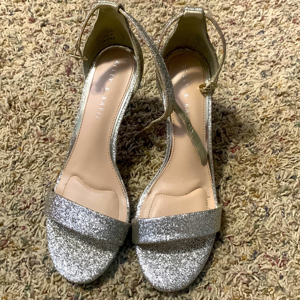 Kelly and Katie Silver/Gold Sparkly Heels